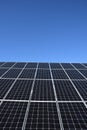 Solar panels against blue sky background.Against The Deep Blue Sky in suny weather Royalty Free Stock Photo