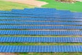 Solar Panels Against The Deep Blue Sky Royalty Free Stock Photo