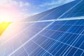 Solar panels, alternative source environmentally friendly energy Royalty Free Stock Photo