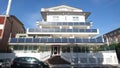 Solar Panels on Balcony on Hotel Building in Grado, Italy