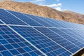 Solar panels on barren mountain