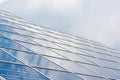 Solar Panels Closeup Blue Technology Clear Sunny Day Clouds Reflection Green Energy Real Royalty Free Stock Photo