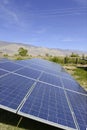 Solar Panels in a desert environment Royalty Free Stock Photo