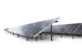 Solar panels in diminishing perspective Royalty Free Stock Photo