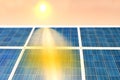 Solar panels for the electricity production Royalty Free Stock Photo