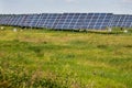 Solar panels against blue sky background Royalty Free Stock Photo