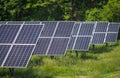 Solar panels at farm gathering electricity from the sun