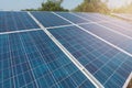 Solar panels generator the industry of modern energy, Ecologically clean sources of electrical energy Royalty Free Stock Photo