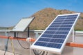 Solar panels generator the industry of modern energy, Ecologically clean sources of electrical energy Royalty Free Stock Photo