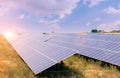 Solar panels green energy. Photovoltaic technology renewable energy concept. Royalty Free Stock Photo