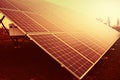 Solar panels. Green energy. Production of solar energy. Active solar. Renewable Energy Royalty Free Stock Photo