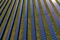 solar panels on a green meadow Royalty Free Stock Photo