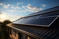 Solar panels on a homes roof, championing sustainable energy solutions