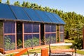 Solar panels on hothouse