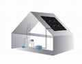 Solar panels installation diagram on house roof