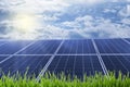 Solar panels installed. Alternative energy source Royalty Free Stock Photo