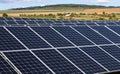 Solar panels in Large Photovoltaic power station, solar park, Renewable energy Sustainable energy, Solar Power Plant Royalty Free Stock Photo