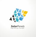 Solar panels logo design, power and energy theme