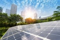 Solar Panels In Modern City Royalty Free Stock Photo