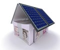 Solar panels and money house