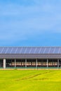 Solar panels on a new farm barn