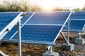 Solar panels. Photovoltaic. Alternative energy source. Electricity. Royalty Free Stock Photo