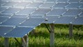 Solar panels in solar power plant Royalty Free Stock Photo