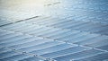 Solar panels in solar power plant Royalty Free Stock Photo