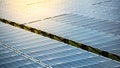 Solar panels in solar power plant Royalty Free Stock Photo