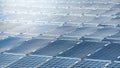 Solar panels in solar power plant Royalty Free Stock Photo