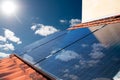 Solar panels producing energy Royalty Free Stock Photo