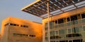 solar panels in public building Royalty Free Stock Photo