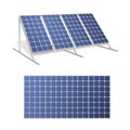 Solar panels realistic 3d vector illustrations set Royalty Free Stock Photo