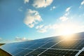 Solar panels. Renewable energy background with green energy. Production of renewable energy concept. Generative Ai Royalty Free Stock Photo