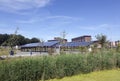 Solar panels on roof of car parking at water campus leeuwarden i