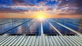 Solar panels on the roof. Solar cell Royalty Free Stock Photo