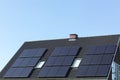 Solar panels on a roof Royalty Free Stock Photo