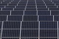 solar panels on the roof or floor Royalty Free Stock Photo