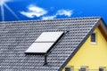 Solar panels on the roof Royalty Free Stock Photo