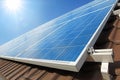 Solar panels on the roof Royalty Free Stock Photo