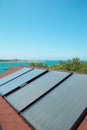 Solar panels on the roof Royalty Free Stock Photo