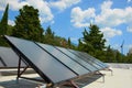 Solar panels on the roof Royalty Free Stock Photo