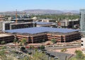 Solar Panels Shading Parking Garages in Tempe, Arizona/USA Royalty Free Stock Photo