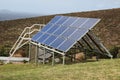 Solar panels situated on a hill Royalty Free Stock Photo