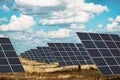 solar panels on the sky background Royalty Free Stock Photo