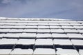 Solar Panels with Snow in Austria Royalty Free Stock Photo