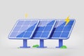 Solar panels station on light background Royalty Free Stock Photo