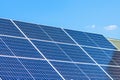 Solar panels store green energy Royalty Free Stock Photo