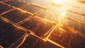 Golden Solar Panels Royalty Free Stock Photo