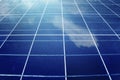 Solar panels texture with reflect of cloud Royalty Free Stock Photo